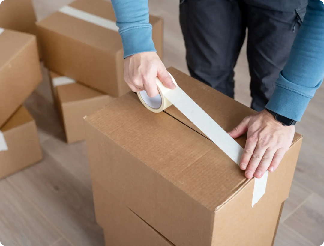 Packing boxes for moving