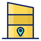 Yellow building illustration